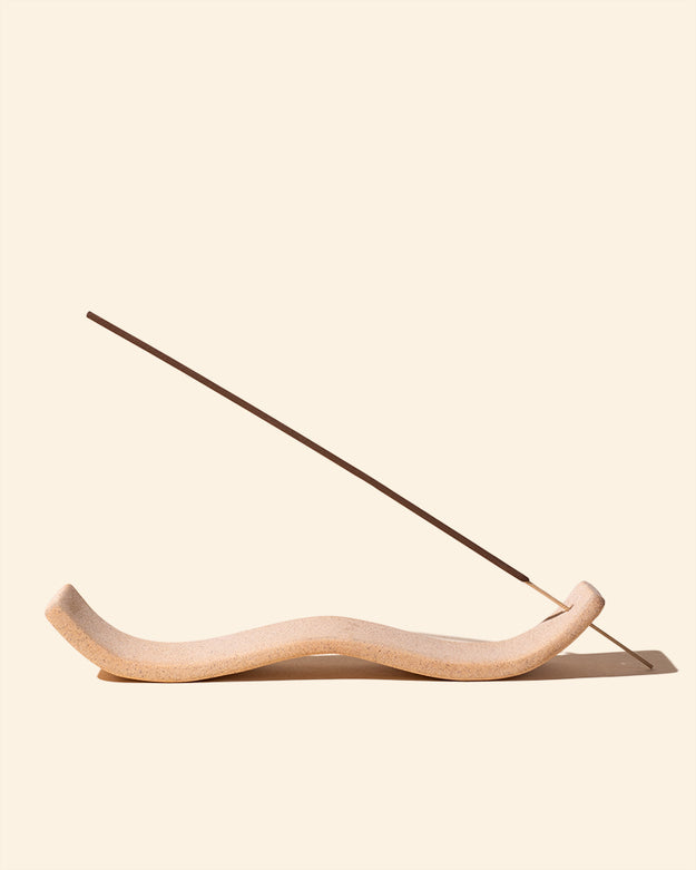 genji incense holder - matte sand