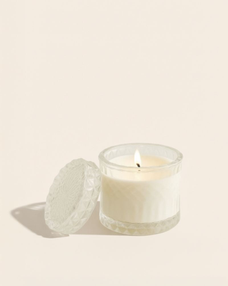 10.5oz crystal candle vessel & lid