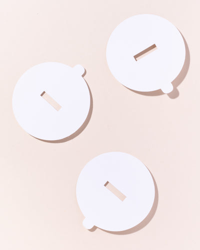 eco matte white candle dust covers - wood wick - the stash