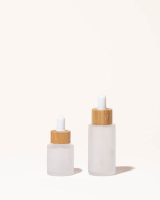 1.3 oz / 40 ml frosted glass & bamboo dropper bottle - Makesy