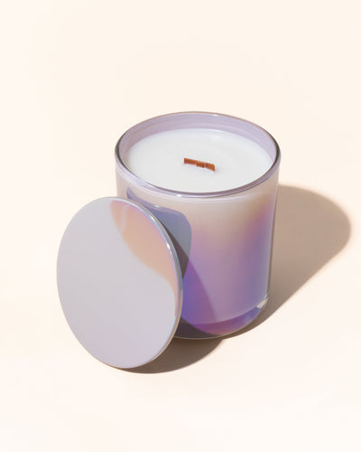 thin metal candle lid - iridescent mermaid - the stash