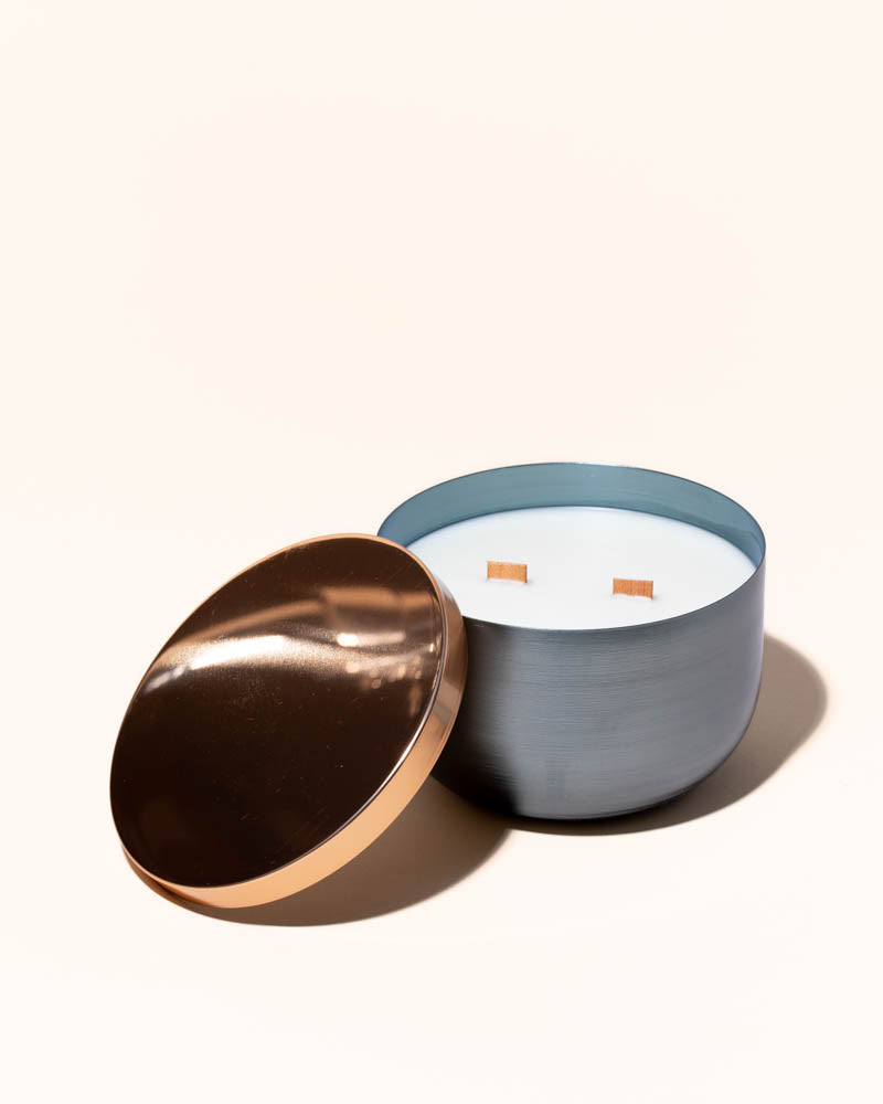 17oz Brushed Charcoal Ory Metal Candle Vessel, Set of 12 makesy®