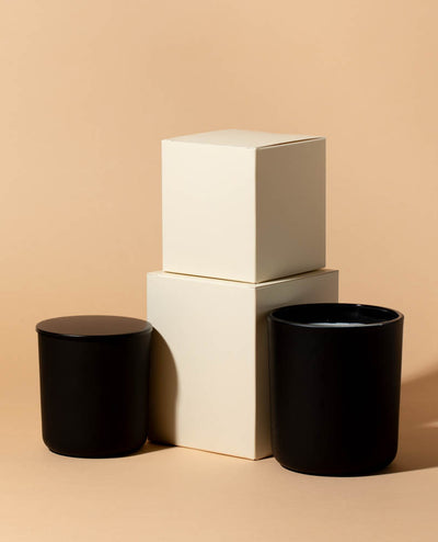 soft touch candle box - cream - the stash