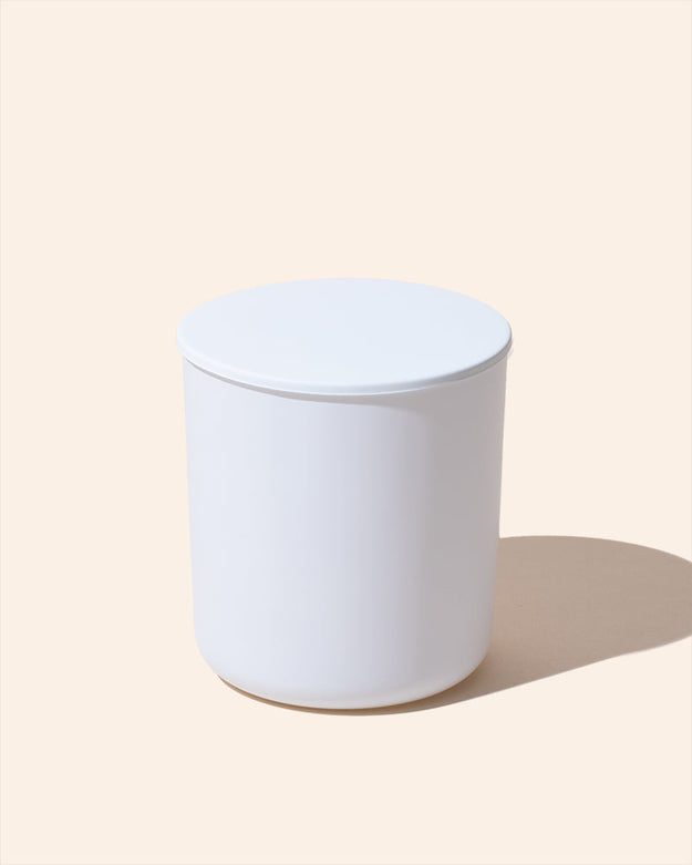matte white / 8 oz aura includes lid - set of 12