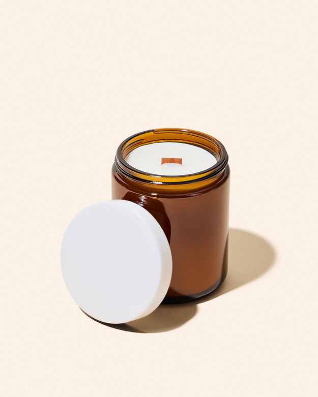 translucent amber / white
