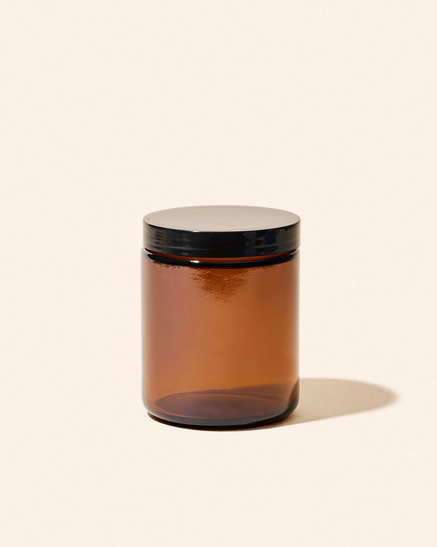 translucent amber / black