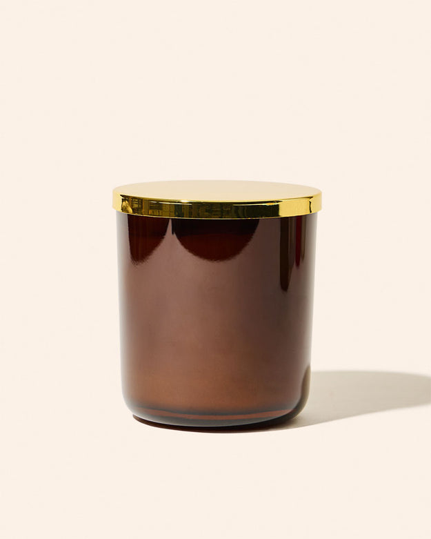 translucent amber / case pack of 6 / luxe metal gold