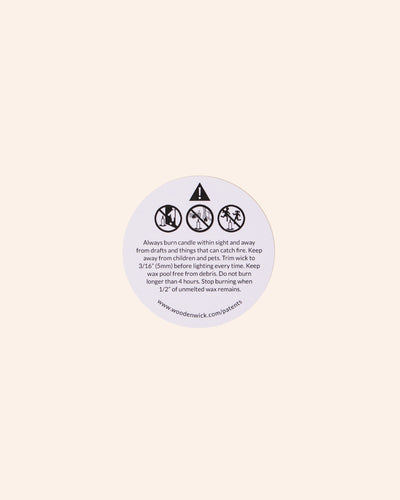 candle warning label - set of 24
