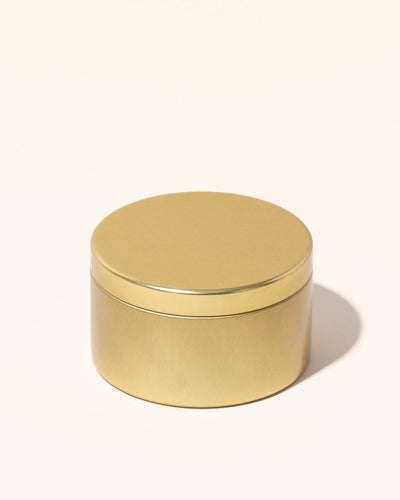 5oz metal tin & lid - gold - the stash