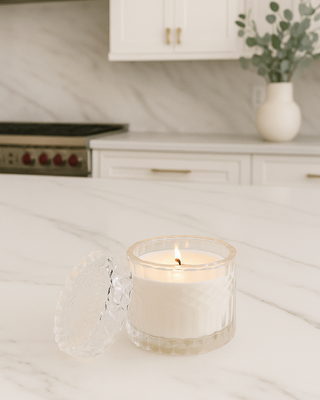 10.5oz crystal candle vessel & lid