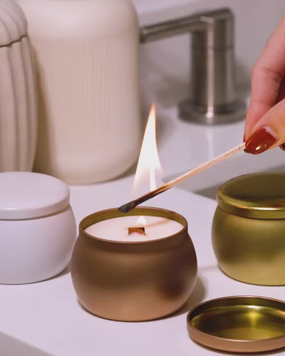 4oz amore™ candle tin & lid