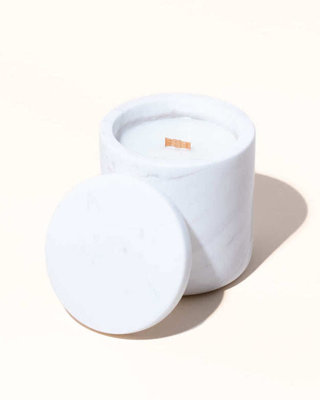 10oz marble candle vessel & lid