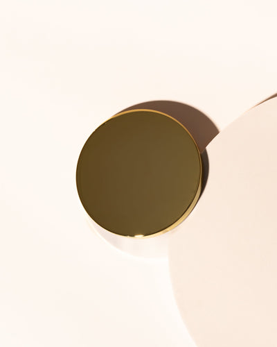 gold aura candle lid - the stash