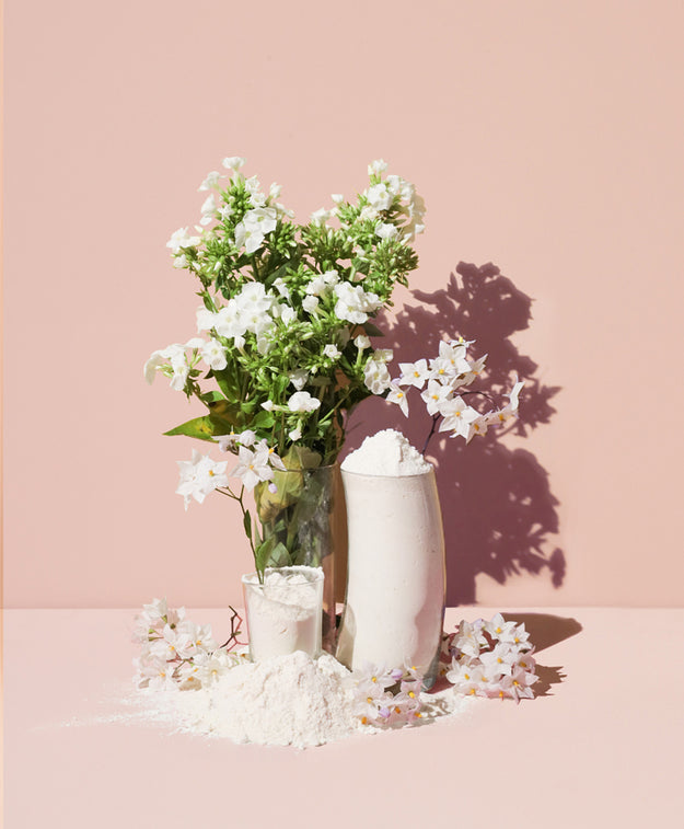 natural baby powder & palmarosa buds - Makesy