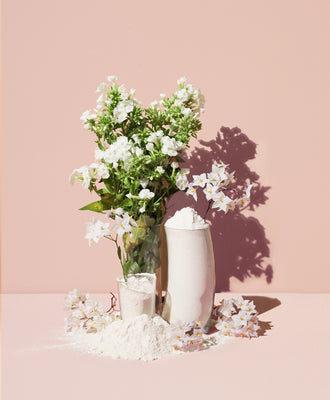natural baby powder & palmarosa buds - Makesy