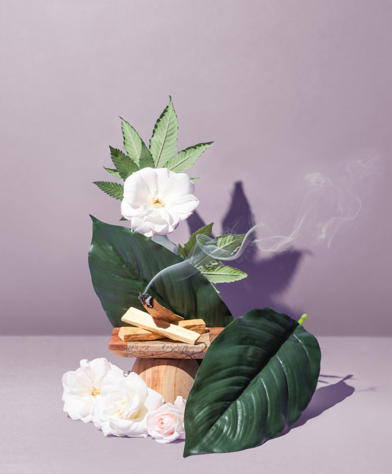 ganja flower & tobacco leaf