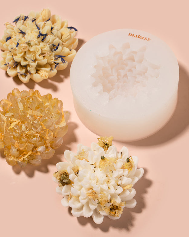 silicone chrysanthemum 1 cavity mold - Makesy