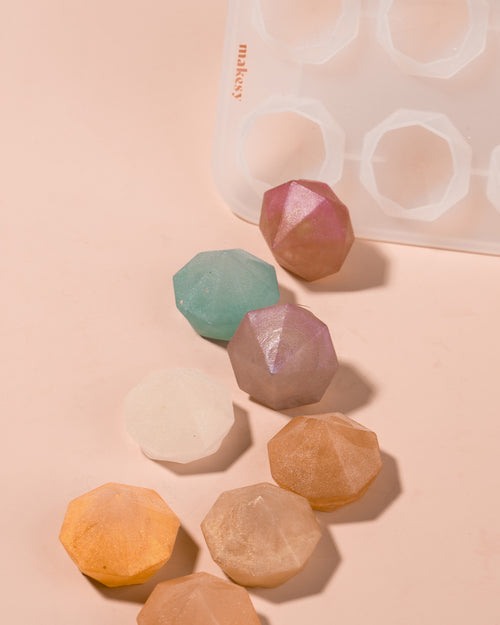silicone diamond 8 cavity mold - Makesy