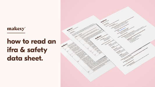how to read an IFRA & Safety Data Sheet