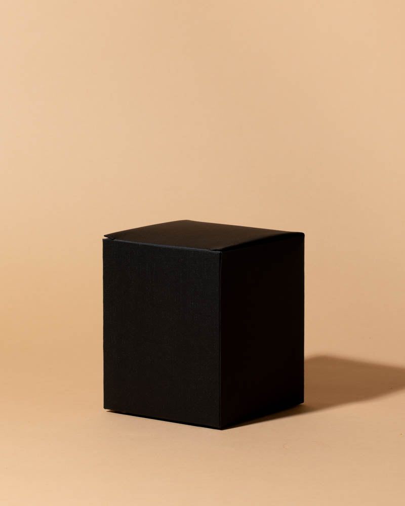 BLACK LINEN CANDLE BOX