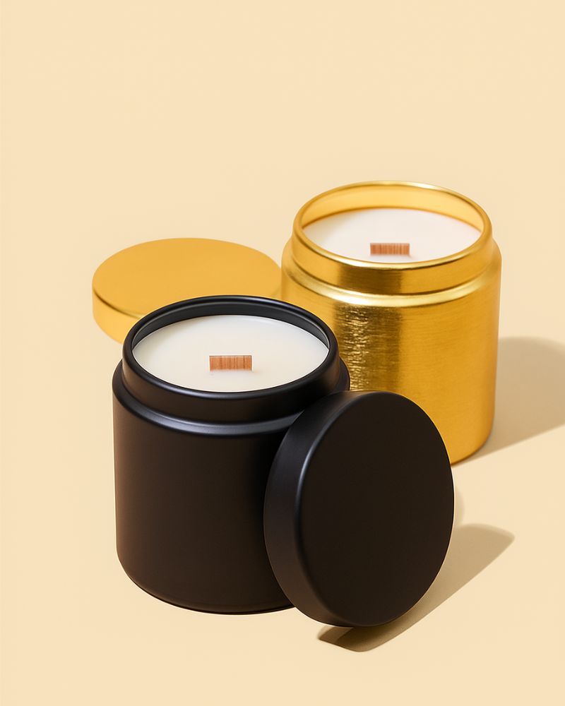 starter candle making kit - 9oz metal tin & lid