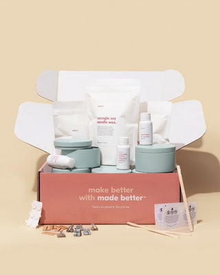 starter candle making kit - 5oz metal tin & lid