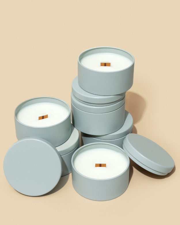 starter candle making kit - 5oz metal tin & lid