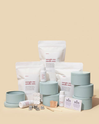 starter candle making kit - 5oz metal tin & lid