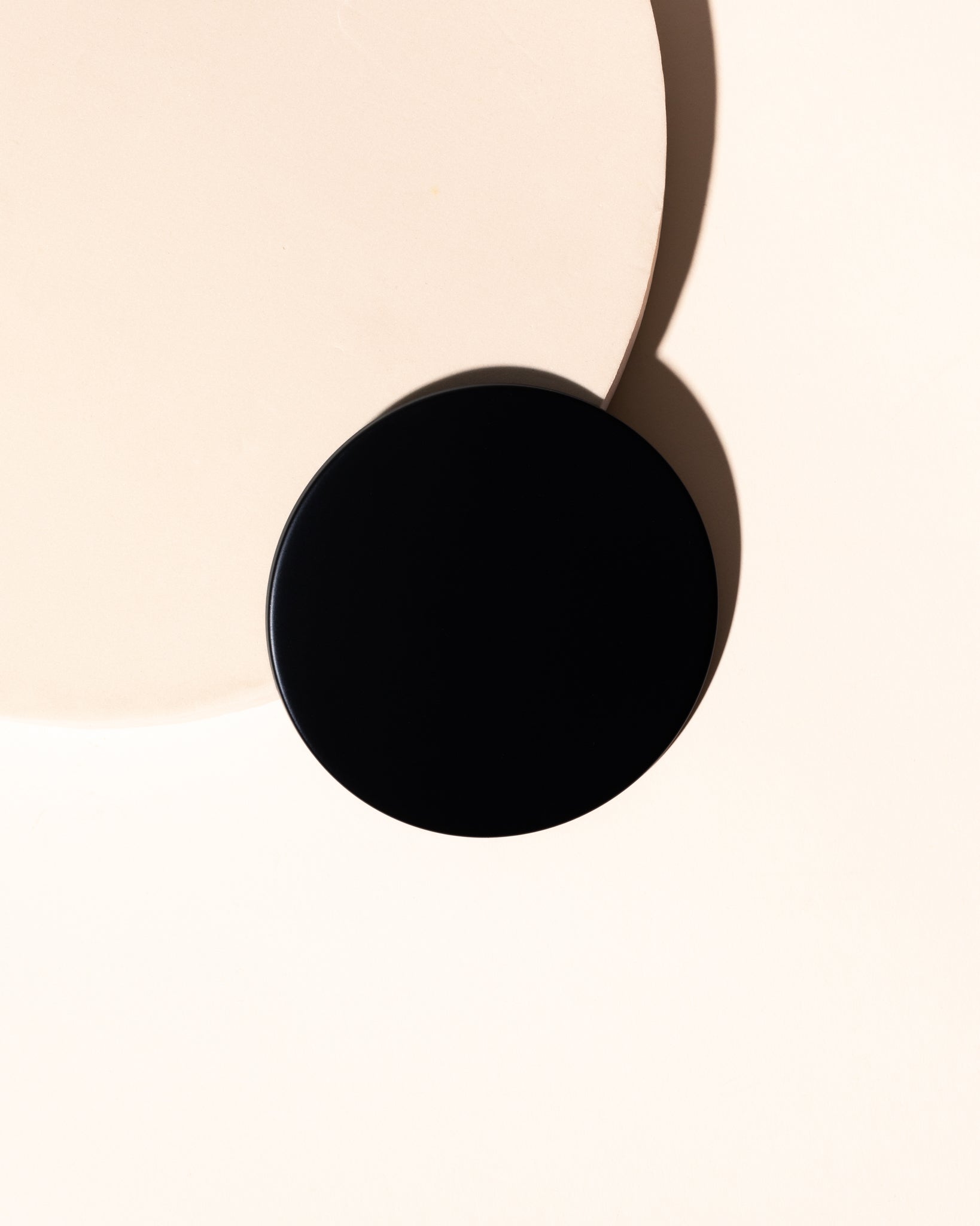 thin metal candle lid - matte black - the stash