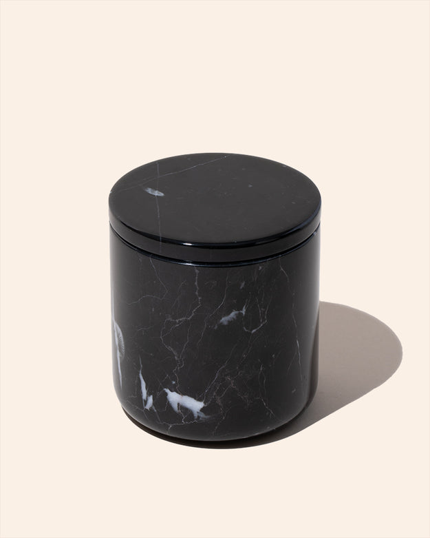 10oz marble candle vessel & lid