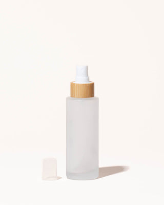 3.4 oz / 100 ml frosted glass & bamboo spray bottle - Makesy