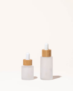 1.3 oz / 40 ml frosted glass & bamboo dropper bottle - Makesy