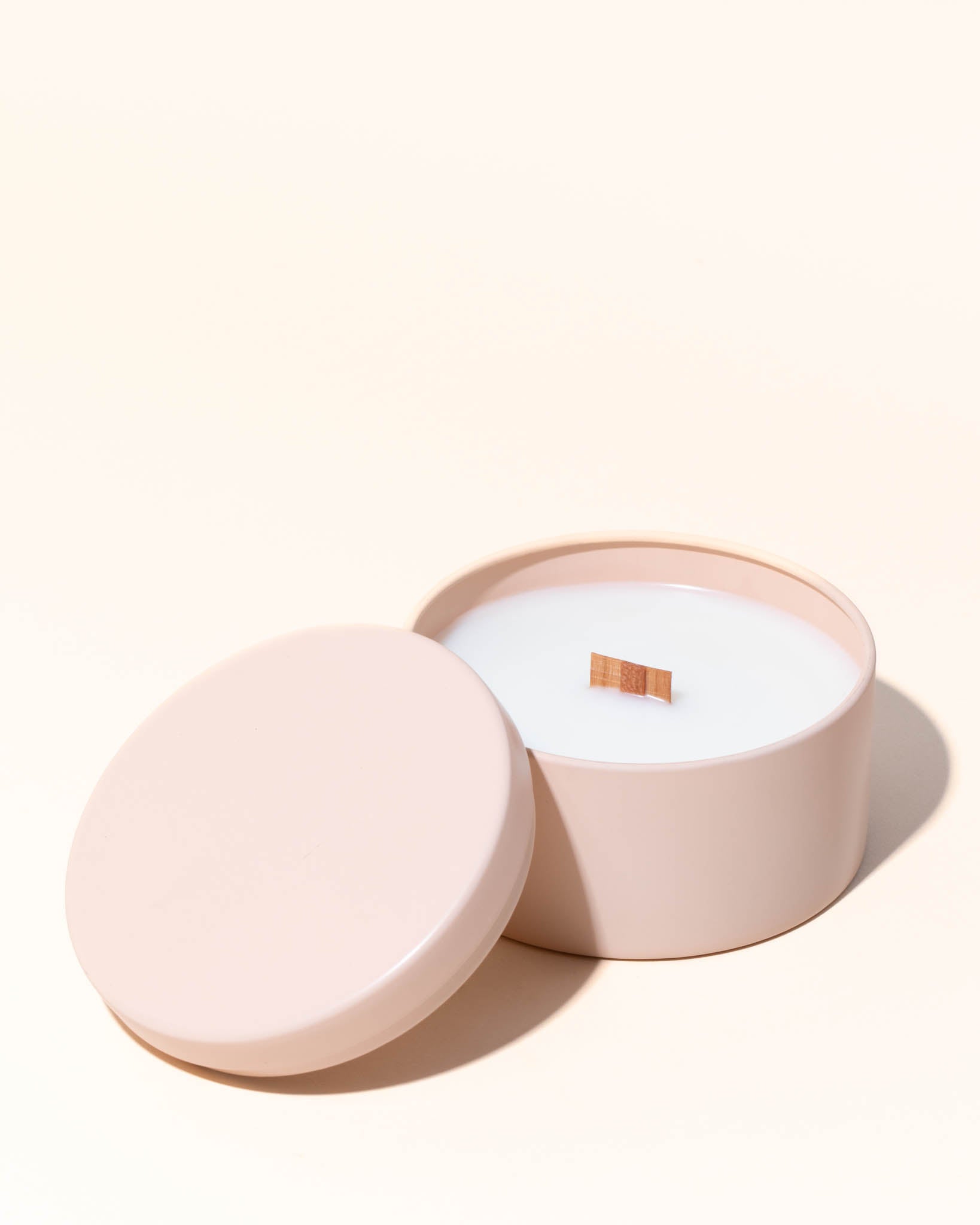 5oz metal tin & lid - peach - the stash
