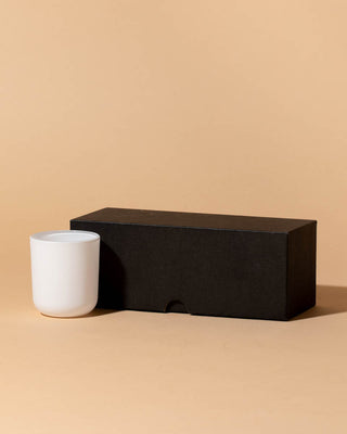 black luxe linen candle box 2.5oz