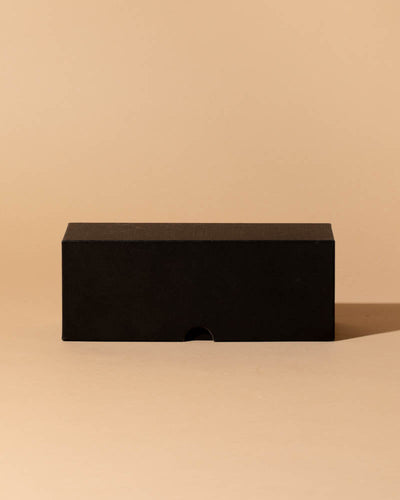 2.5oz luxe linen candle box - black - the stash
