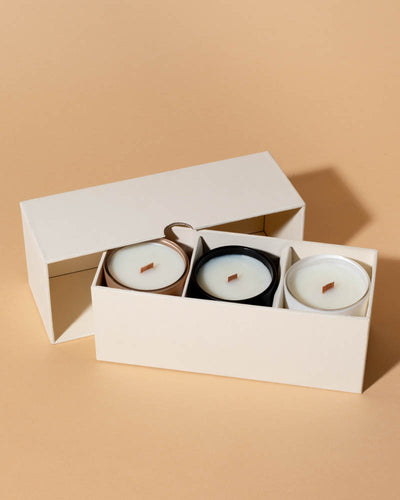 2.5oz luxe linen candle box