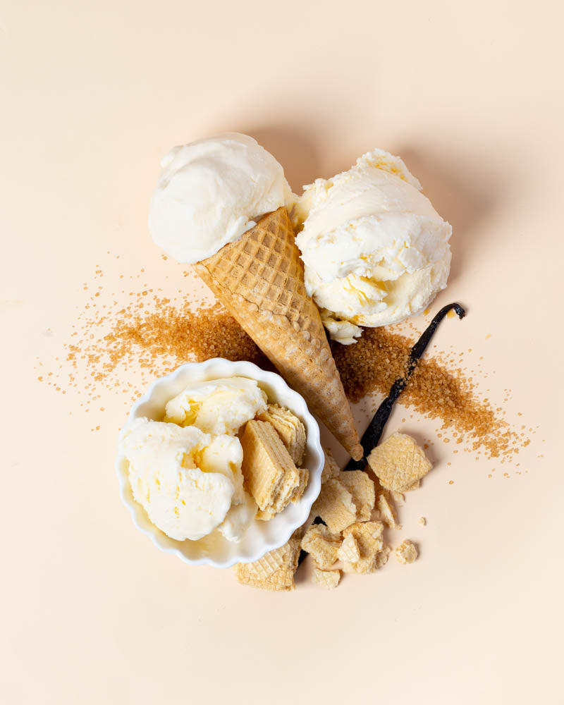 vanilla gelato & waffle cone - Makesy