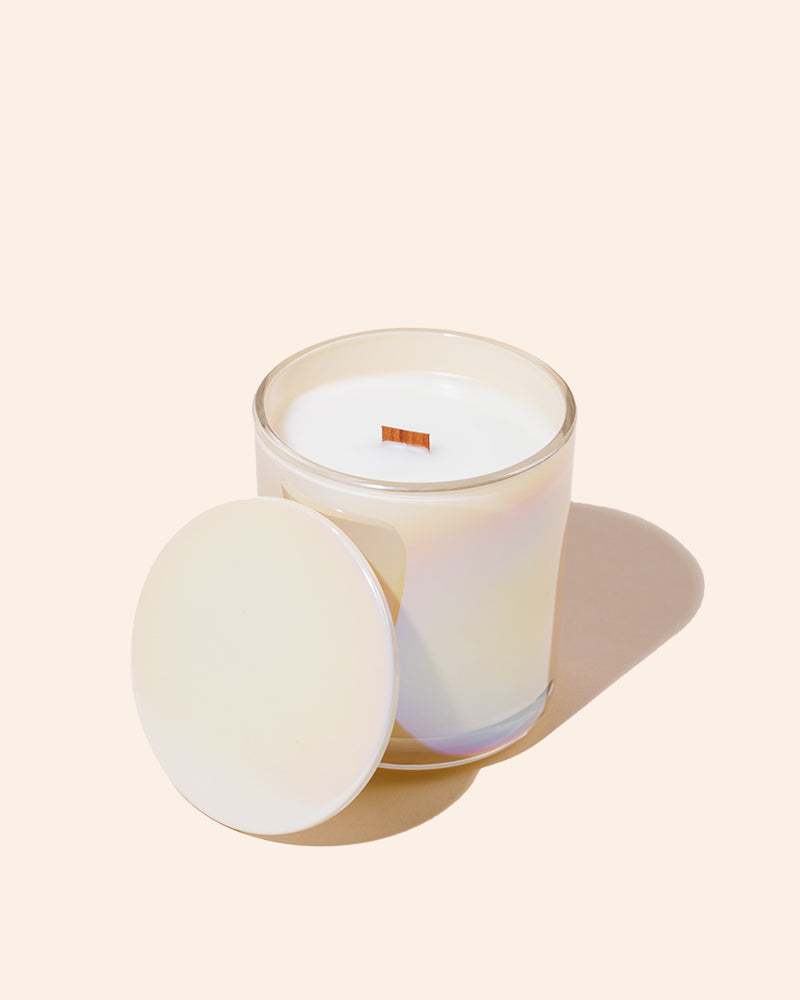 8oz aura vessel & lid - iridescent ivory - the stash