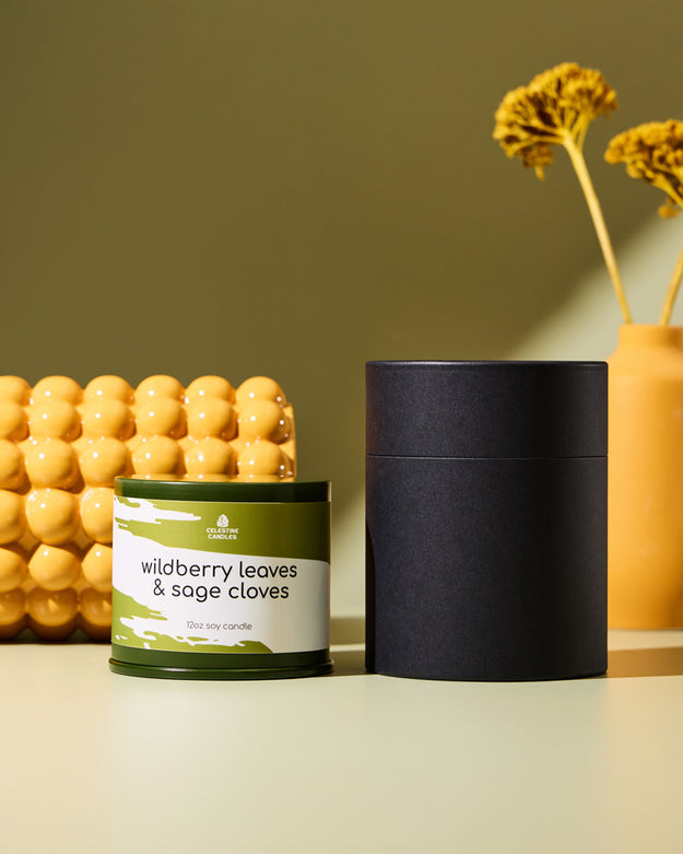 12oz twist metal candle tin & lid