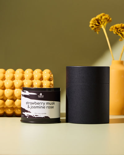 12oz twist metal candle tin & lid