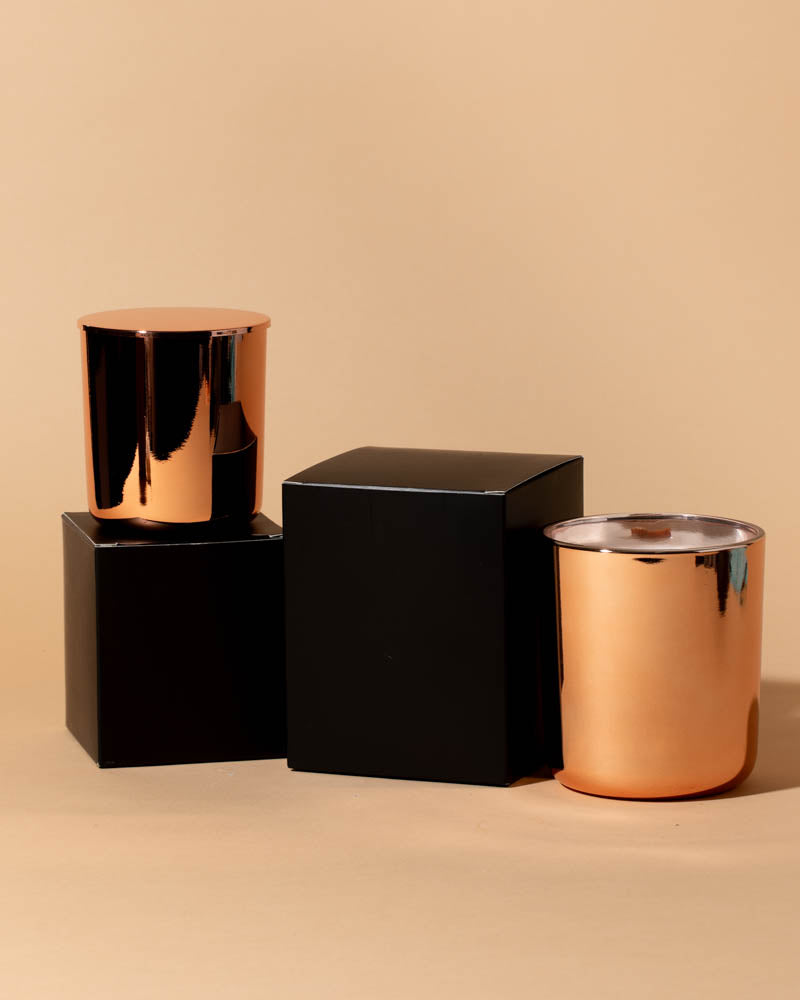 soft touch candle box - black - the stash