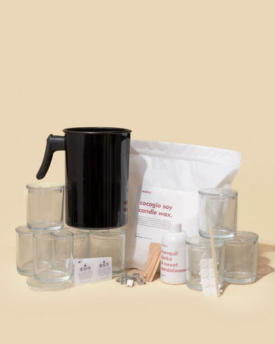 starter candle making kit - 8.5oz nova vessel & lid