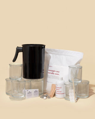 starter candle making kit - 8.5oz nova vessel & lid