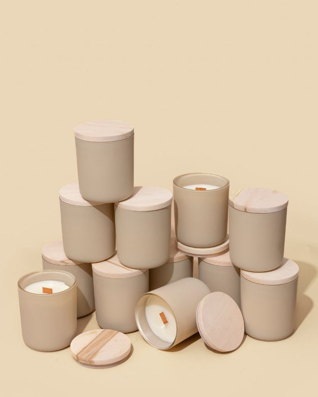 starter candle making kit - 12oz aura vessel & lid