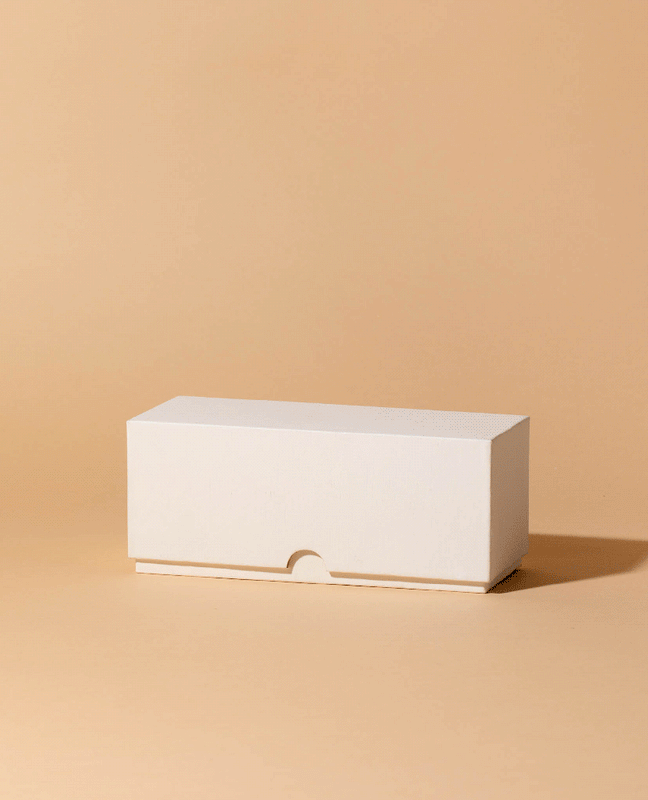 cream luxe linen candle box 2.5oz