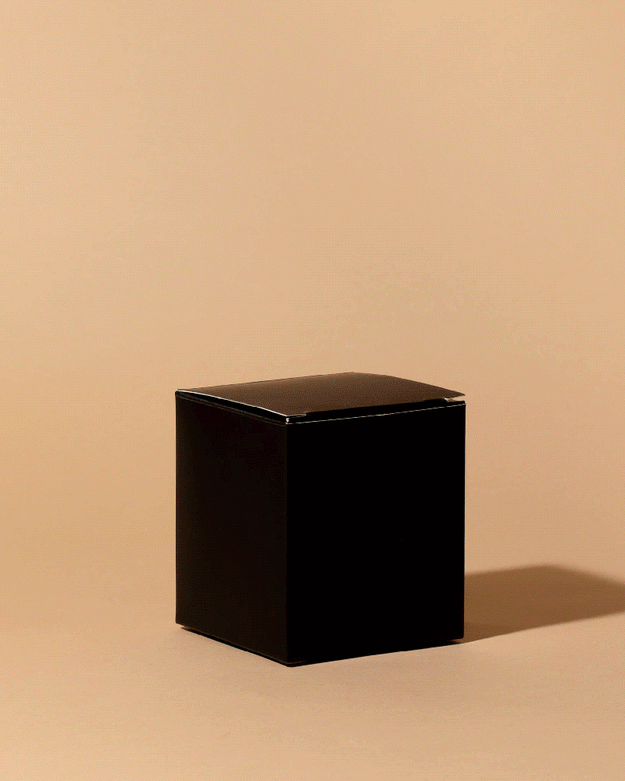 soft touch candle box - black