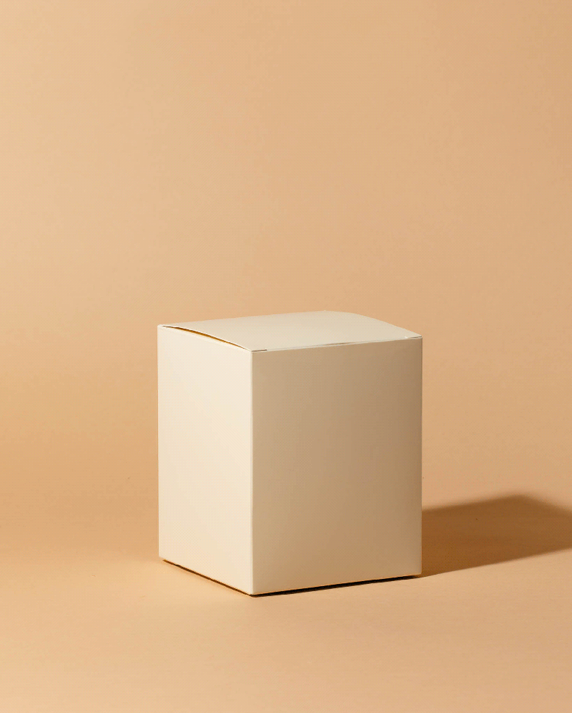 soft touch candle box - cream