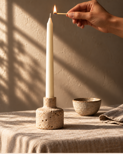 Unscented Taper Candle