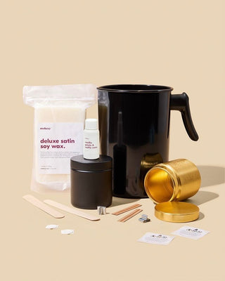 starter candle making kit - 9oz metal tin & lid