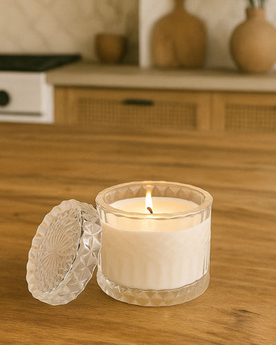 10.5oz crystal candle vessel & lid
